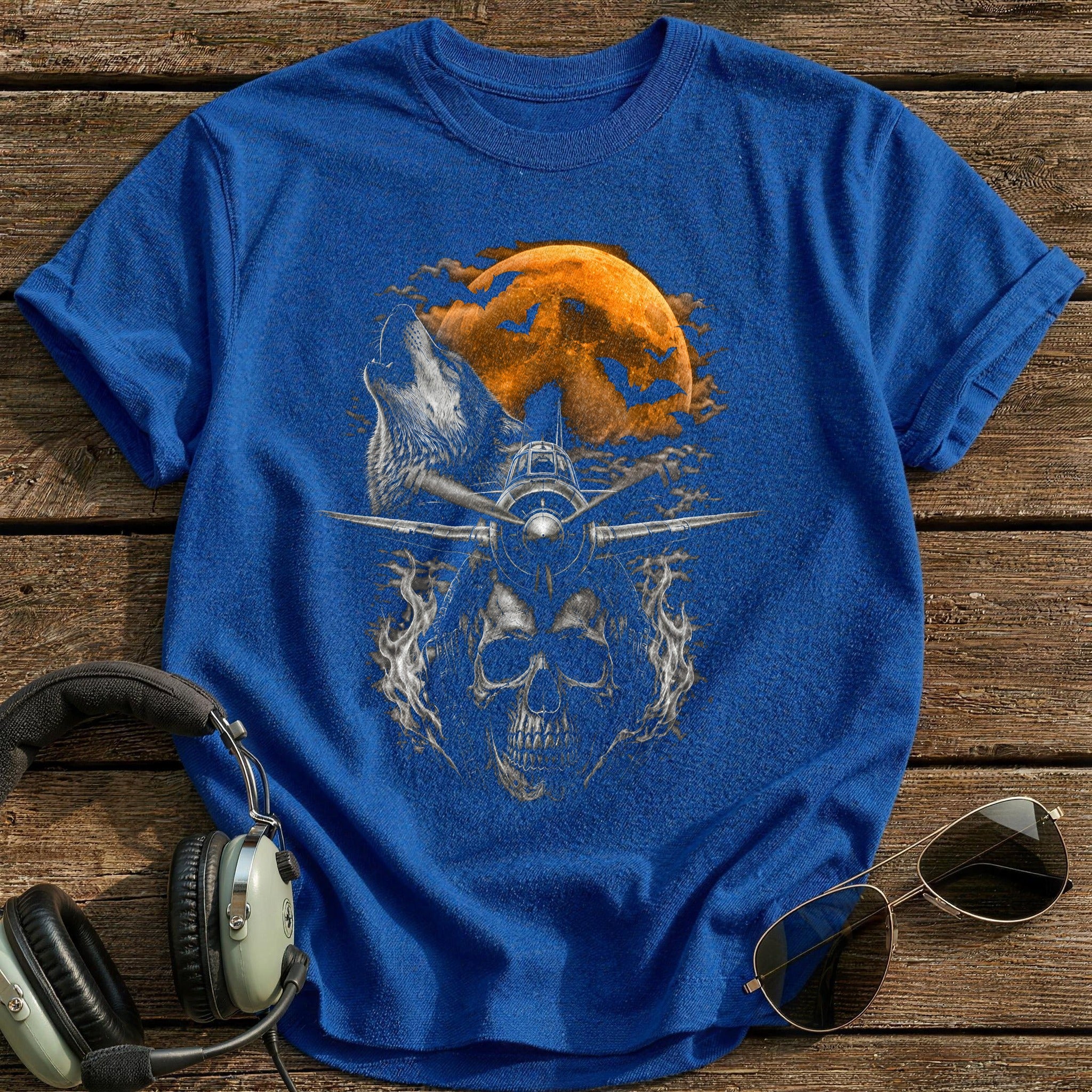 Warbird Wolf Flaming Skull 60 - Royal