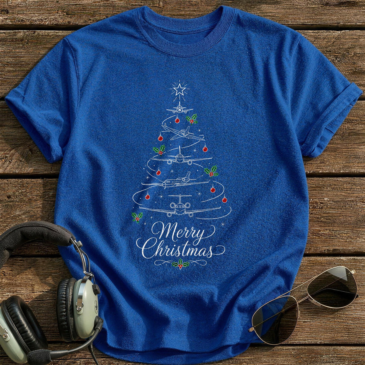 Whiteline Plane Tree Script 99 T-Shirt - Royal