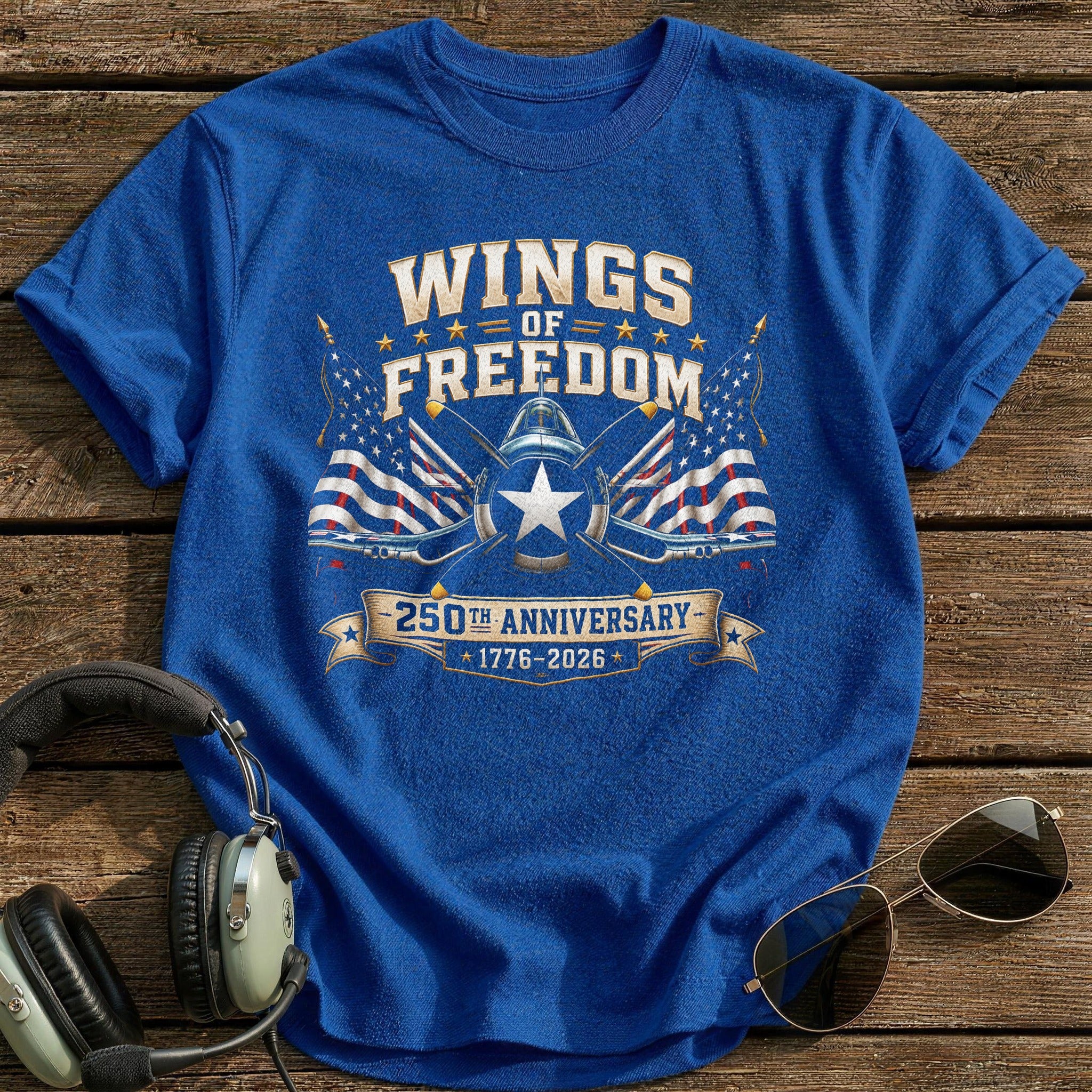 Wings Of Freedom 250 T-Shirt - Royal
