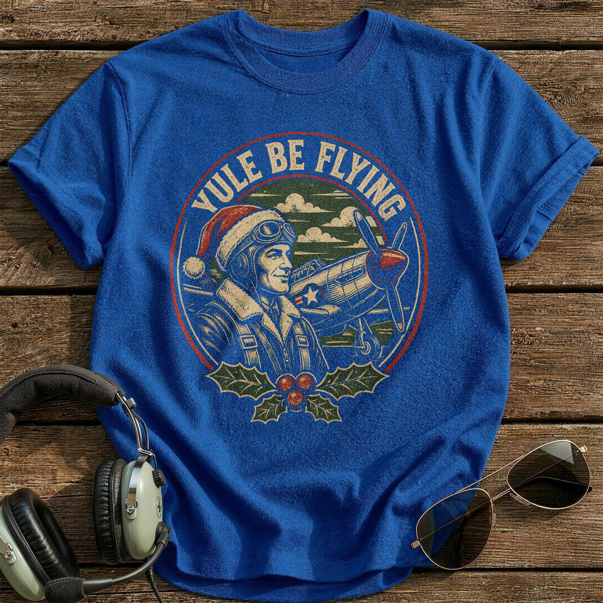 Yule Be Flying 86 T-Shirt - Royal