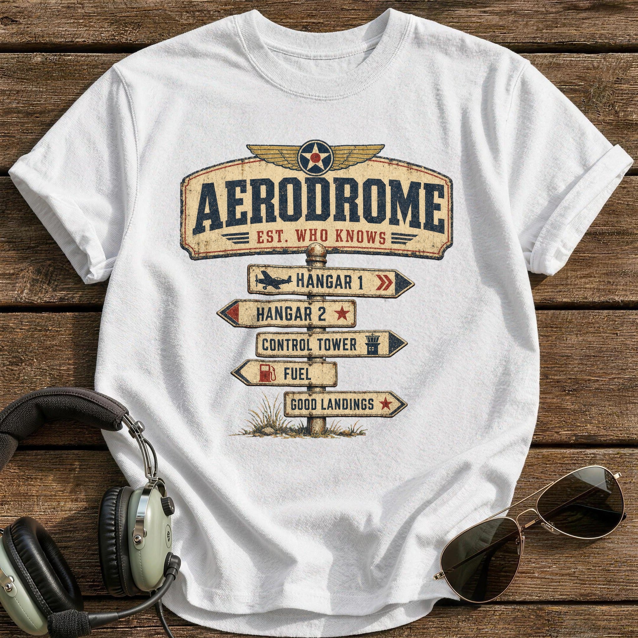 Aerodrome Est Who Knows T-Shirt - White