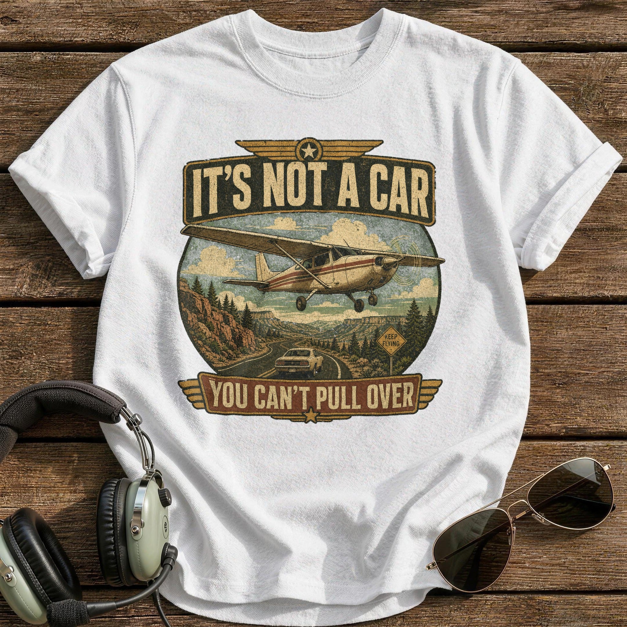 Can't Pull Over T-Shirt - White