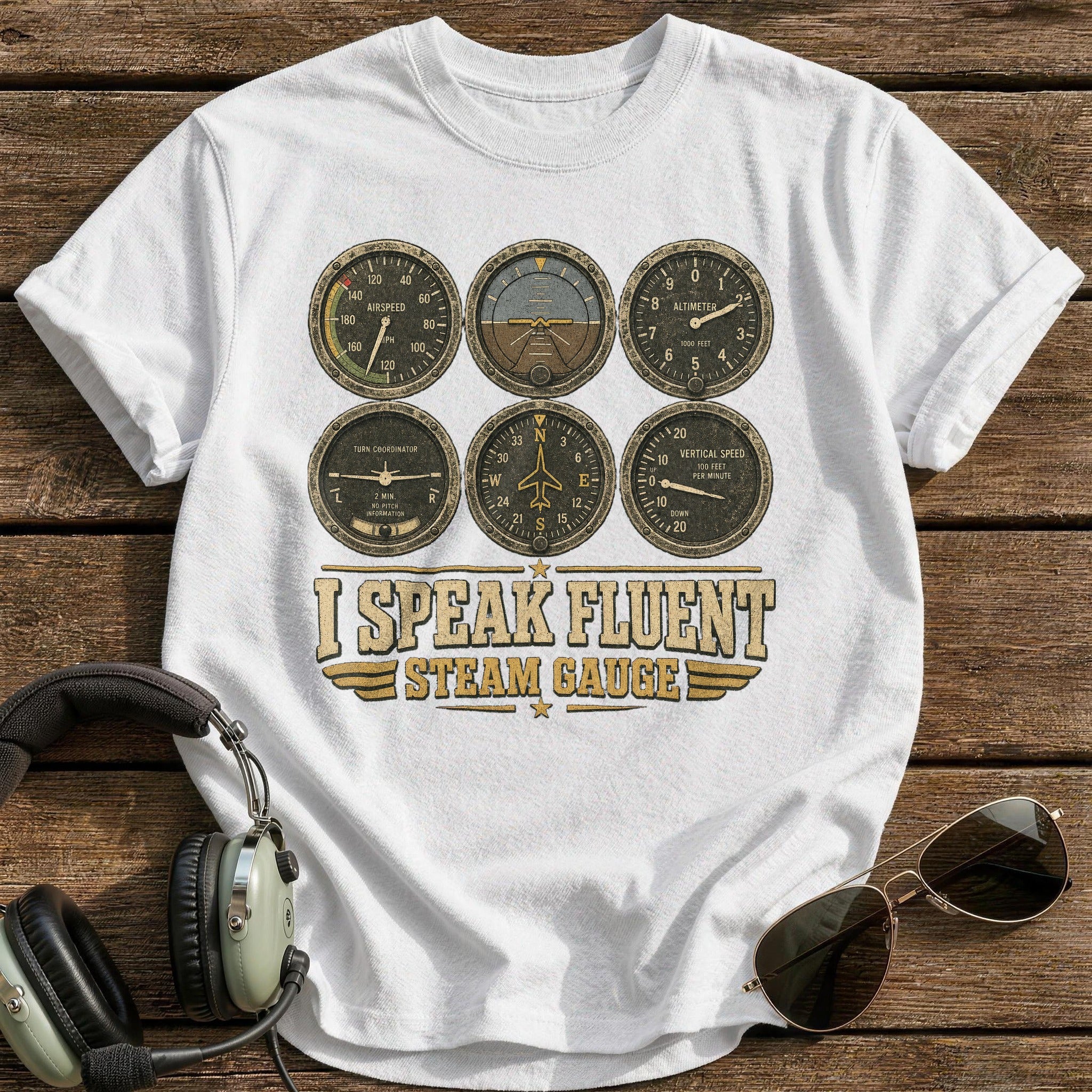 Fluent Steam Gauge T-Shirt - White