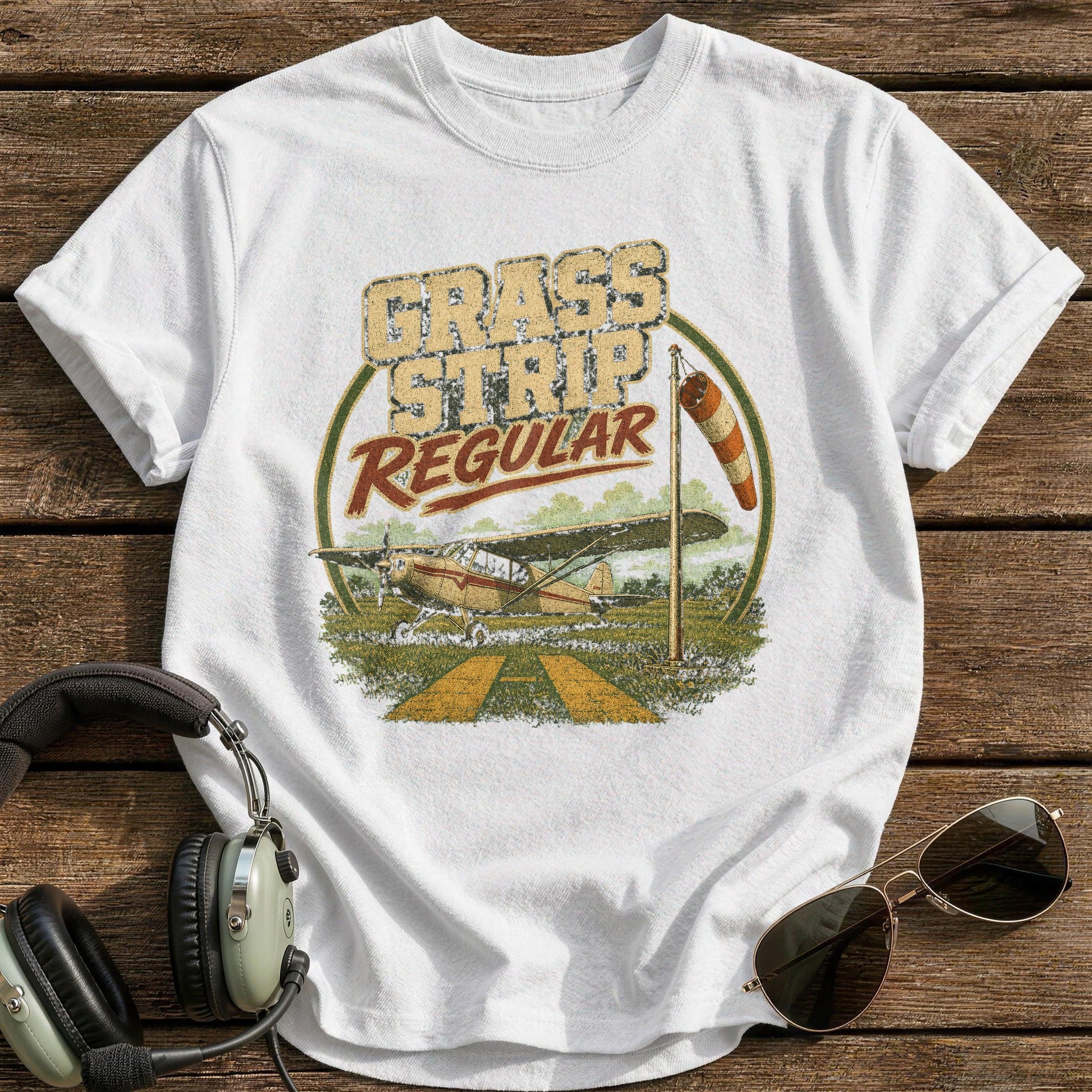 Grass Strip Regular T-Shirt - White