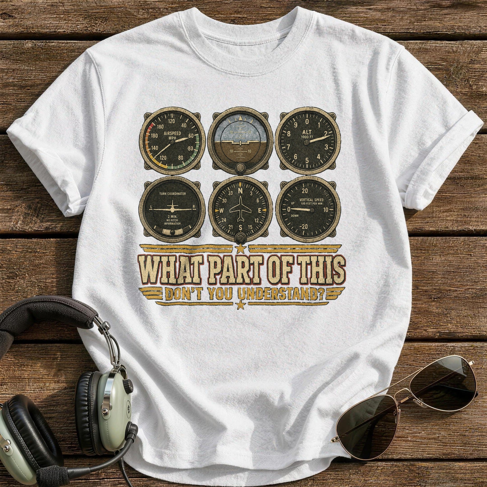 Instrument Panel Literacy T-Shirt - White