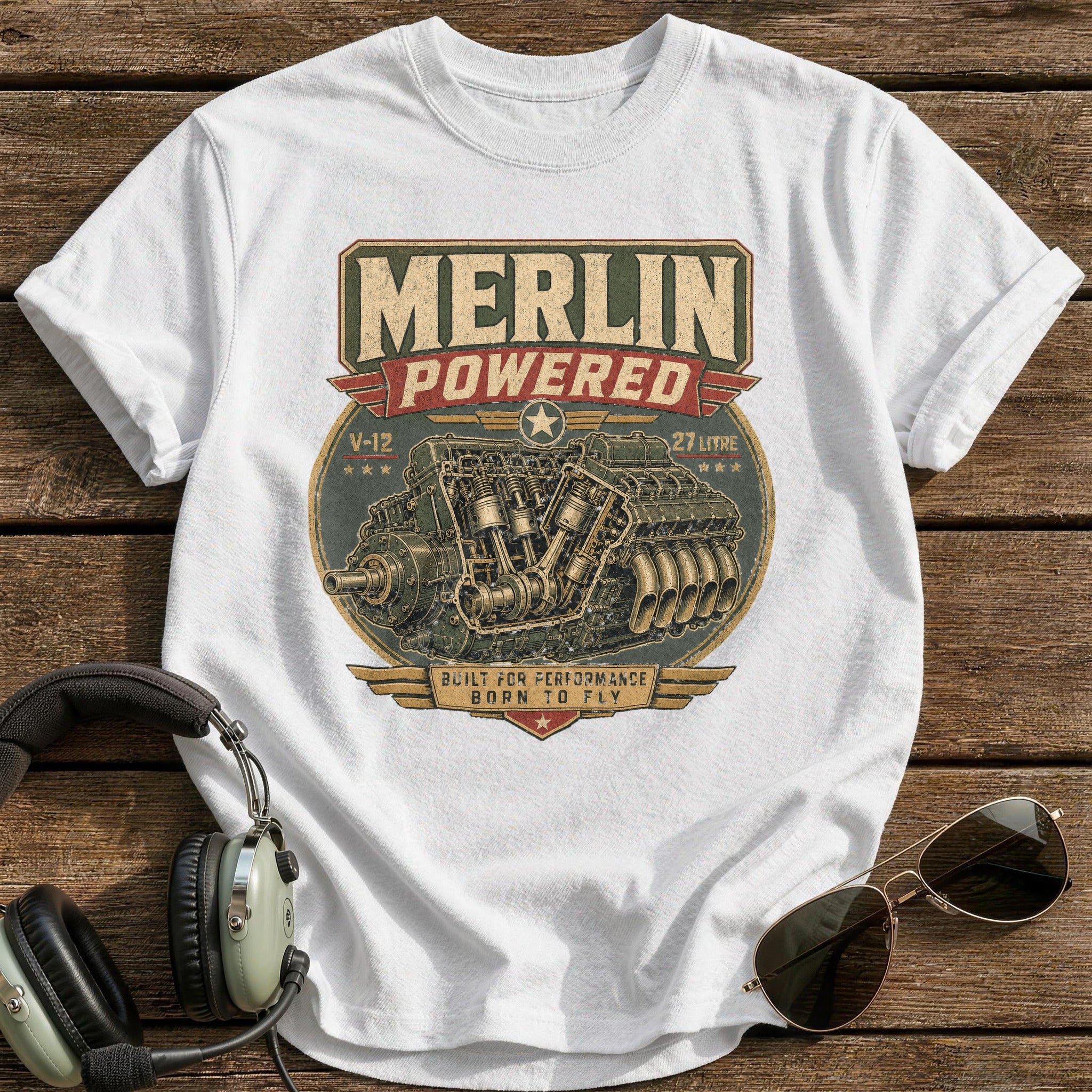 Merlin Powered T-Shirt - White