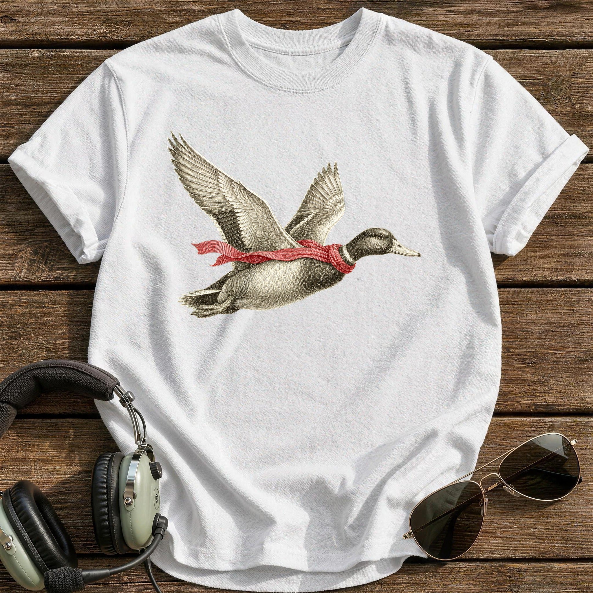 Red Scarf Formation T-Shirt - White