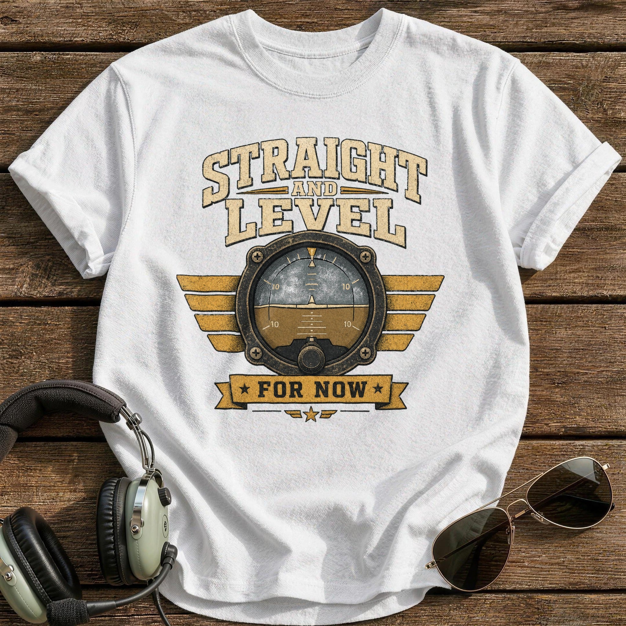 Straight & Level T-Shirt - White