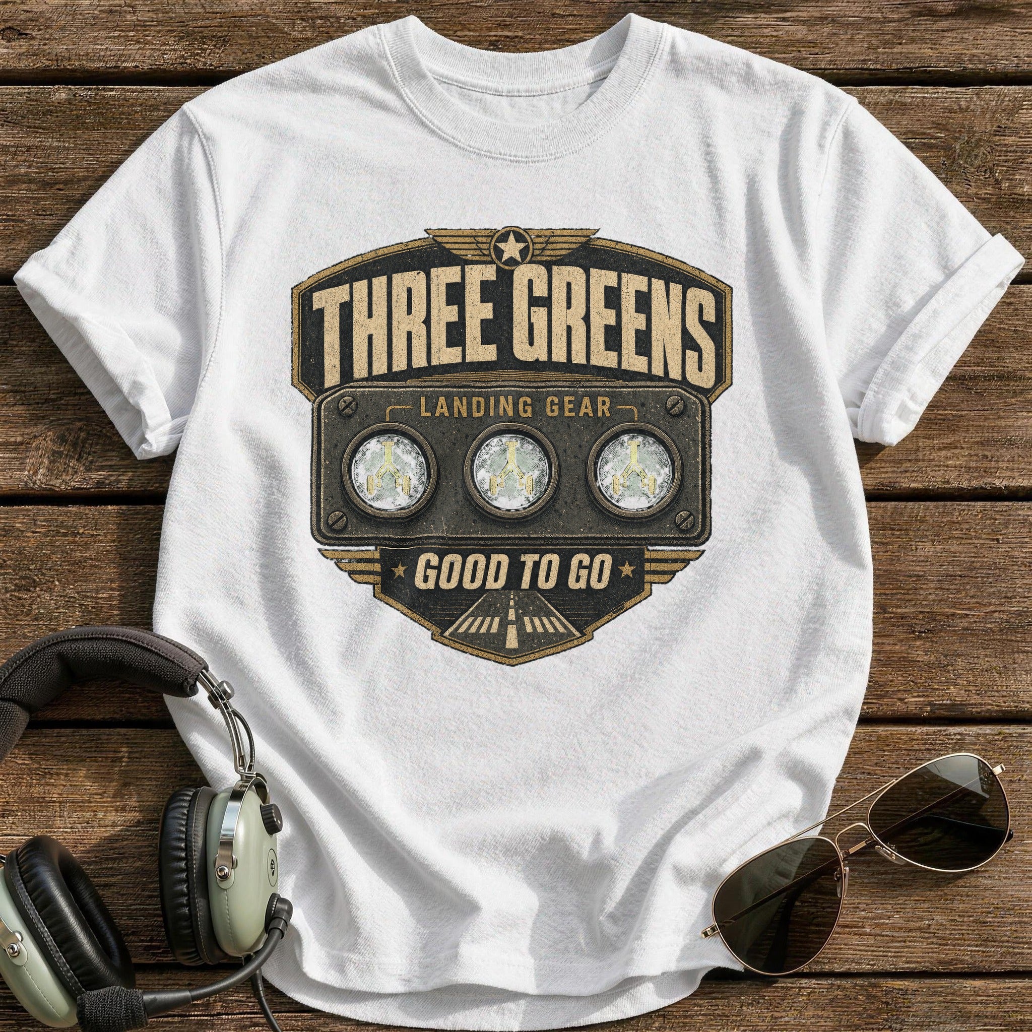 Three Greens T-Shirt - White