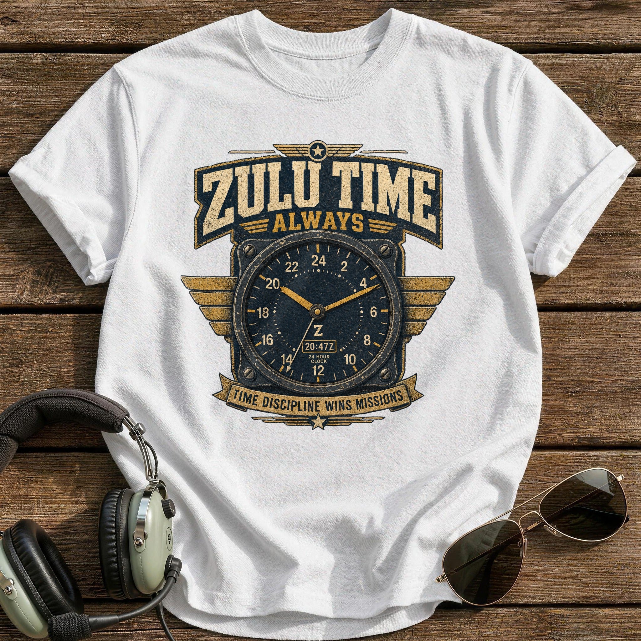 Zulu Time Always T-Shirt - White